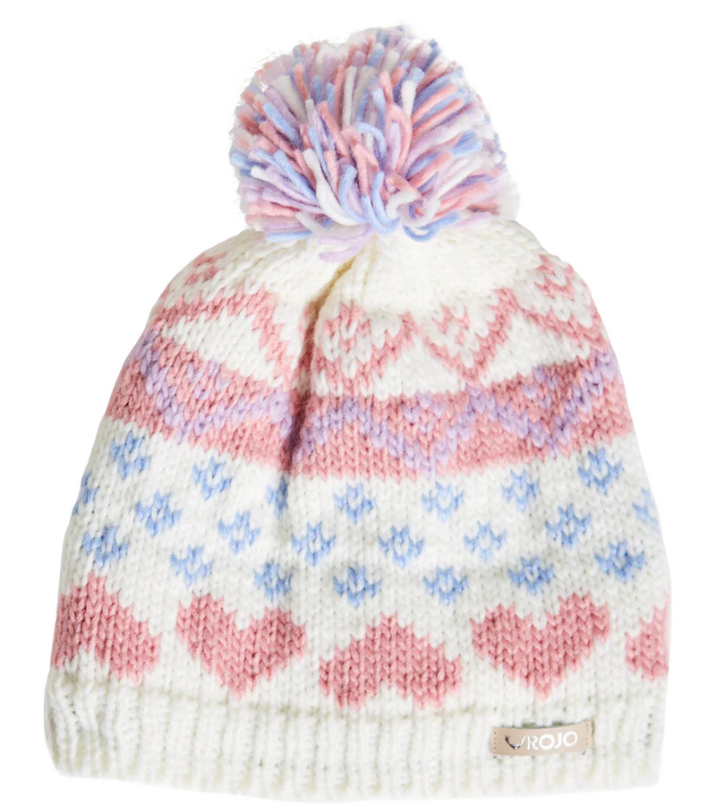 Rojo Happy Hearts Beanie